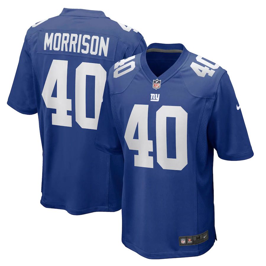 Men New York Giants #40 Joe Morrison Nike Royal Retired Player NFL Jersey